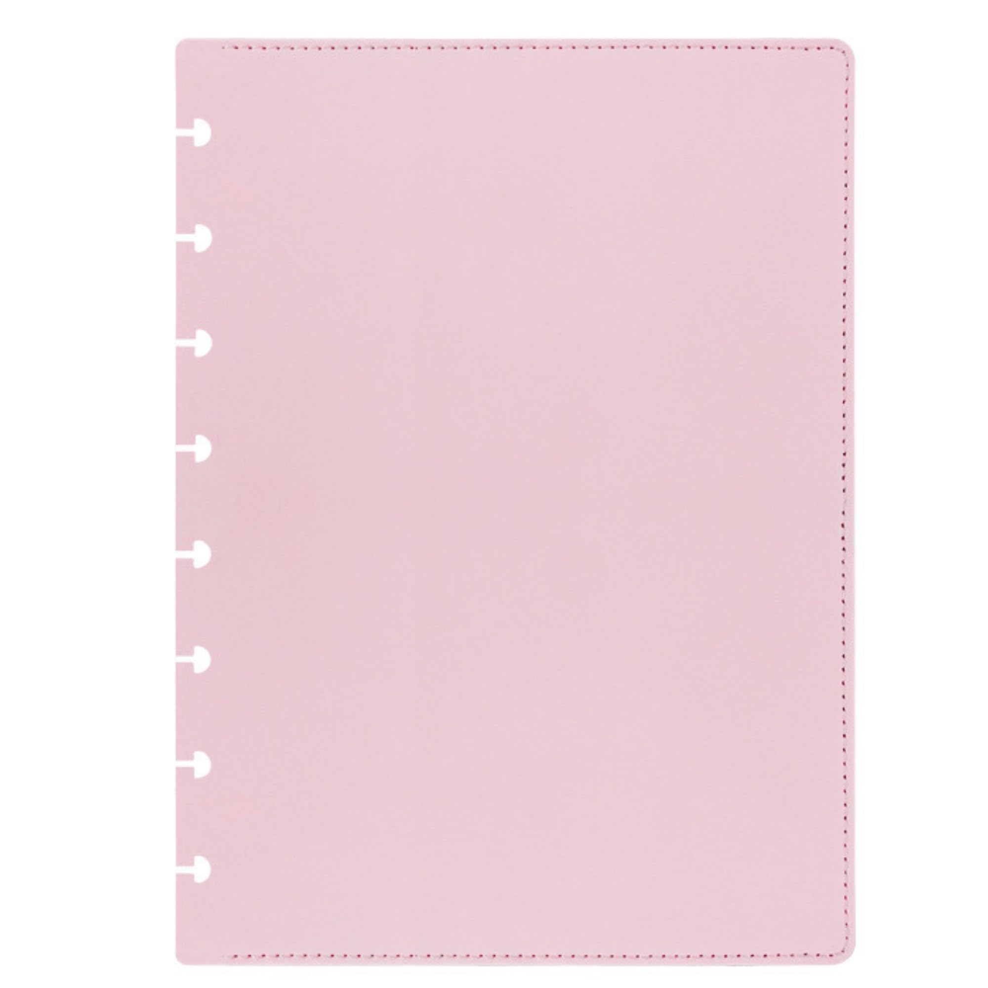 ITSYHPRO A5 Size Discbound Journal PU Leather Covers(1 Pair) Compatible with Notebook and Planner (Pink,A5) — image 1