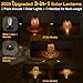 Uspring 2 Pack 3-in-1 Solar Lanterns Outdoor Waterproof Rattan Woven Hanging Solar Lights for Outside with Bright Lamp & LED Bead & 4 Handles, Garden Gifts Decor for Women Mom Patio Yard Porch