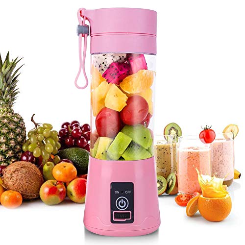 Mini licuadora portátil, Mezclador de frutas de tamaño personal Eléctrico USB Taza de exprimidor recargable Máquina de mezcla de frutas Baby Travel 380ml Cover
