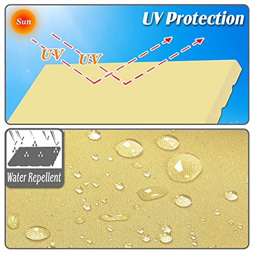 Strong Camel New Patio Outdoor Swing Canopy Replacement Porch Top Cover For Seat Furniture (73"X52, Beige) #TOP4