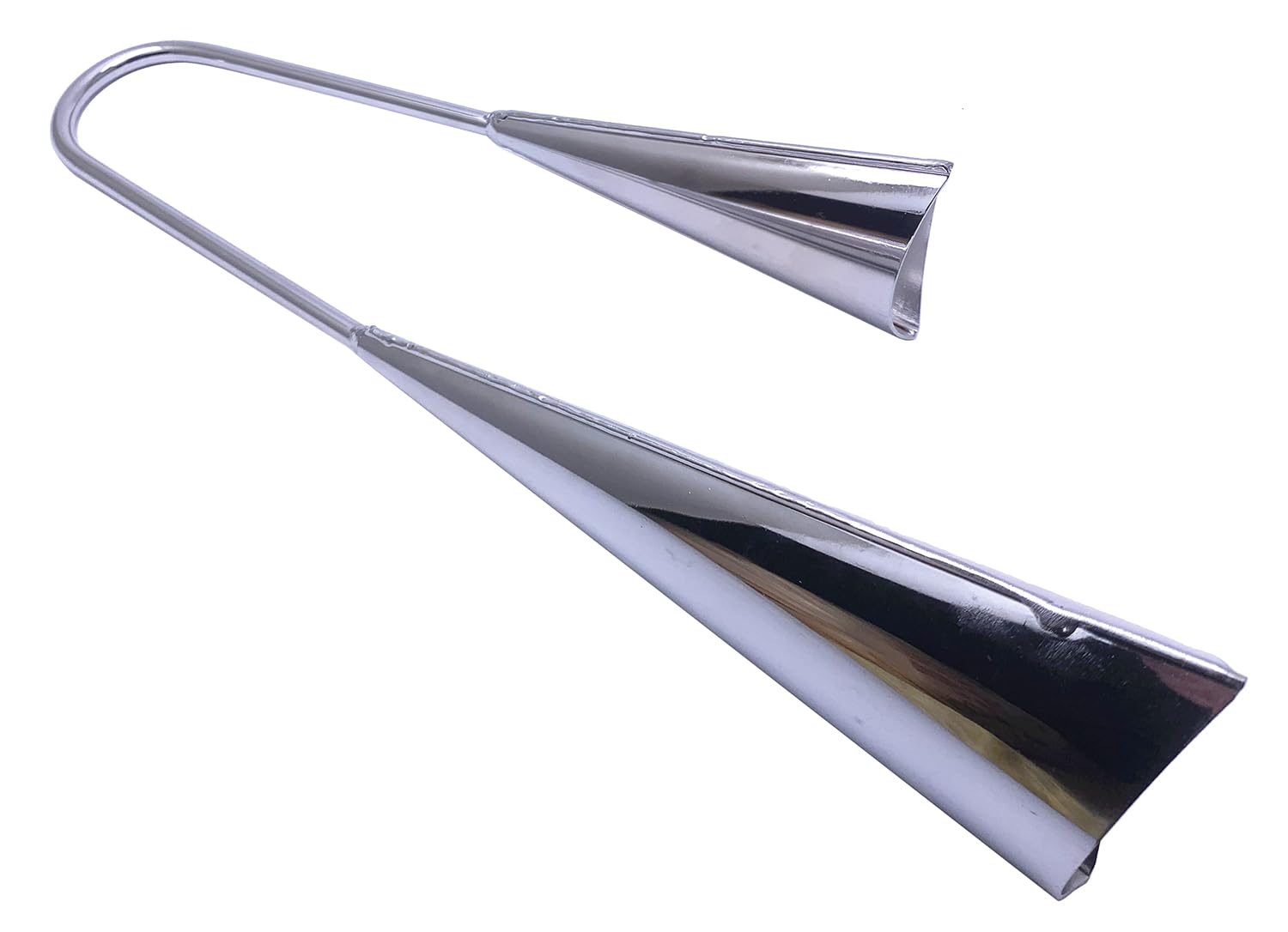 TUOREN Latin Percussion Agogo Bell Steel Traditional Musical Instrument 2 Tone Chrome