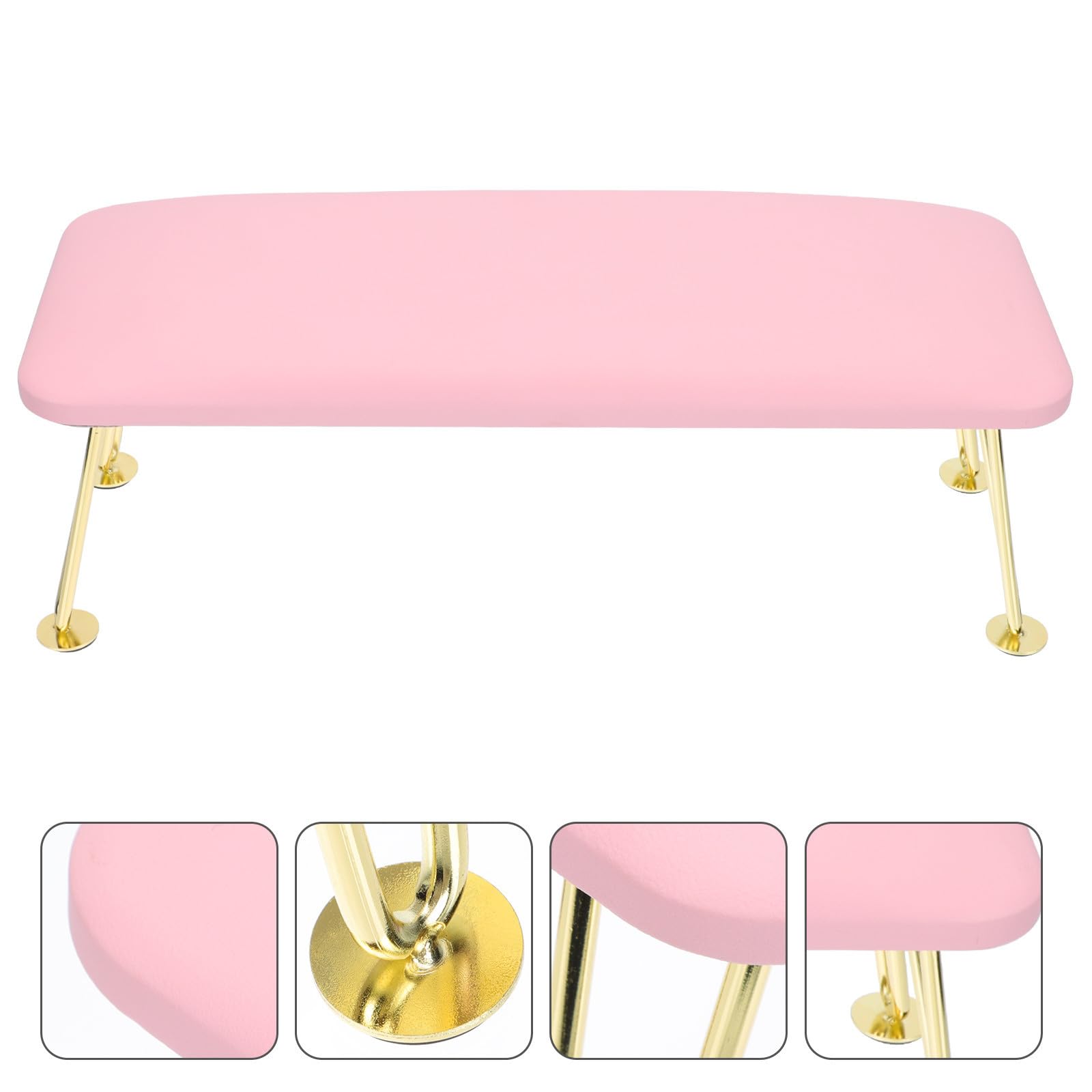 Cuscino per Manicure in Pelle Rosa Supporto Polso Ergonomico per Nail Art Antifatica e Poggiamano Estetista per Uso Professionale e Domestico