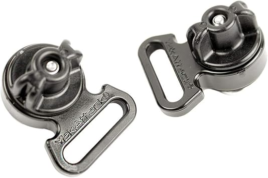 YakAttack Horizontal Tie-Downs - 2 Pack | Kayak Track Mount Anchors for Crates, Bags & Bungee | Compatible with MightyMount, GearTrac & Most Factory Tracks | Made in USA