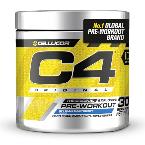 C4 Original - Pre-Workout-Booster - Getränkepulver für Energy Drink | 150 mg Koffein + Beta-Alanin + Kreatin-Monohydrat (Icy Blue Razz (Himbeere), 30 Portionen)