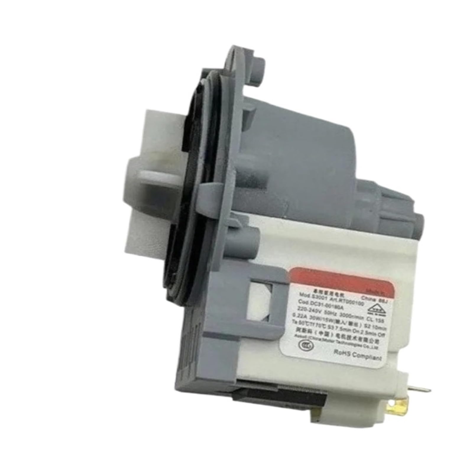 Drain Pump Motor, Compatible for Samsung，Washing Machine Washer Drainage Replacement Parts S3001 DC31-00180A