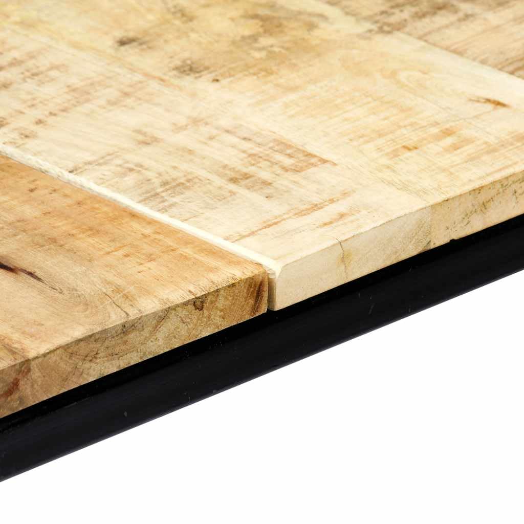 Stół do jadalni 140x70x75 cm lite surowe drewno mango z żelaznymi nogami