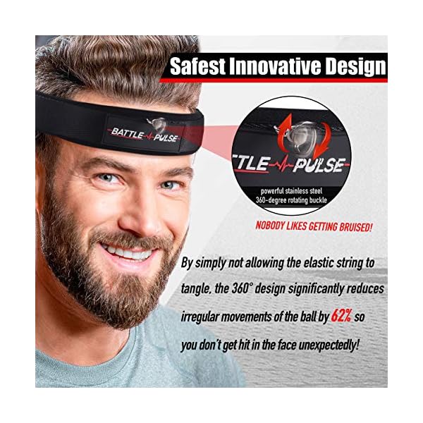 BattlePulse Reflex Ball – Soft Multilayer Premium Headband Boxing Ball – 360-Degree Buckle – 2 Difficulty Level Punching Ball – Reflex Speed Ball – Hand Eye Coordination Training Headset