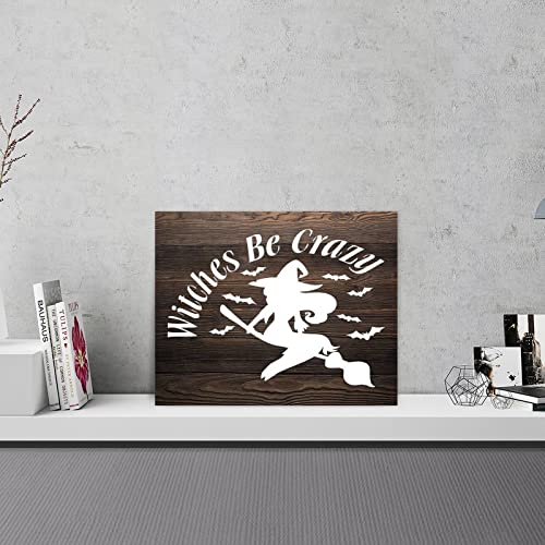Panneau décoratif en bois rustique Witches Be Crazy de qualité supérieure - 4