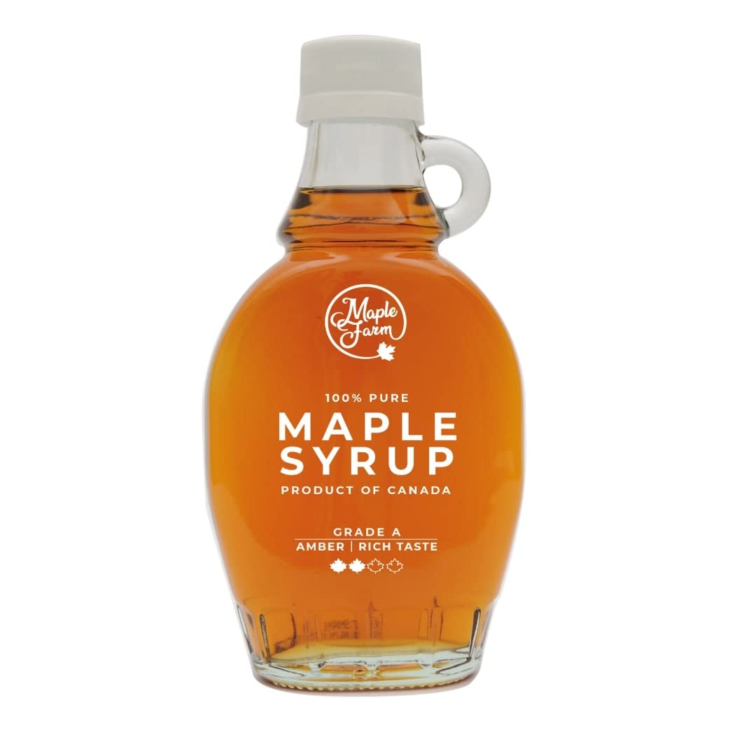 MapleFarm: jarabe de arce puro. Pack degustación 4 variantes: ORO - ÁMBAR - OSCURO - MUY OSCURO. Categoría A, dorado, ámbar, oscuro, muy oscuro. Pack de 4 botellas de 250g