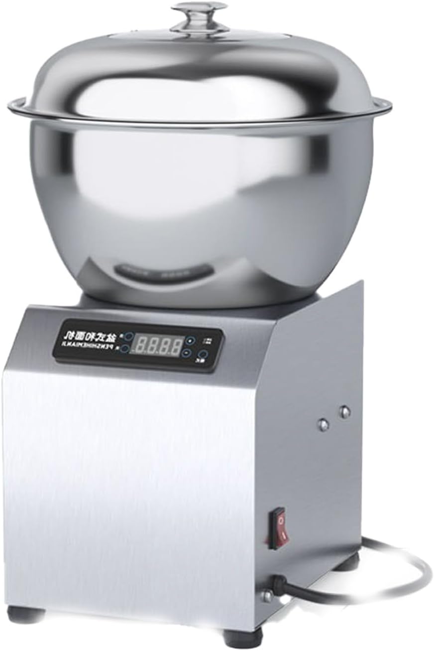 Electric Dough Mixer 2200w, 8kg Capacity Commercial Dough Kneading Machine with Stainless Steel Bowl, Spiral Dual-Rotation Mixer for Bread, Pizza, Roti