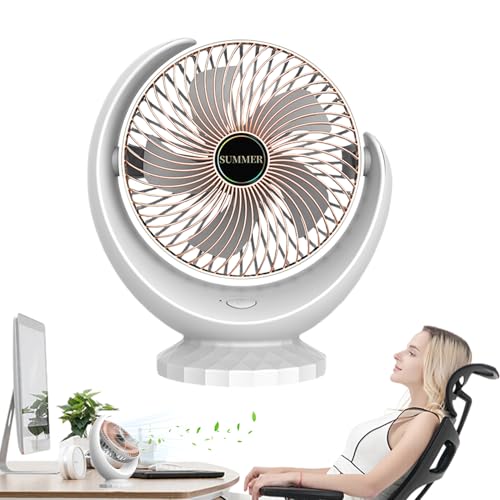 Ventilador portátil, ventilador portátil | Ventilador de campamento recargable portátil - Dispositivo de enfriamiento personal de mano con 3 velocidad de viento para el escritorio de mesa al aire libr