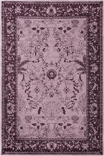 Tapete decorativo rectangular 6 x 9 pies morado miniatura 3