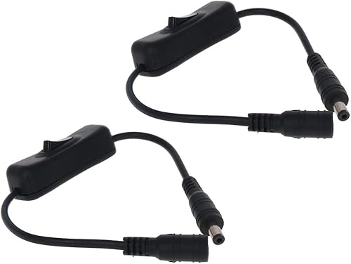 Miniatura 1 de Othmro 2 unidades de controlador LED Conector de CC de luz en línea de encendidoapagado Cable de interruptor de cinta LED Conector de iluminación de
