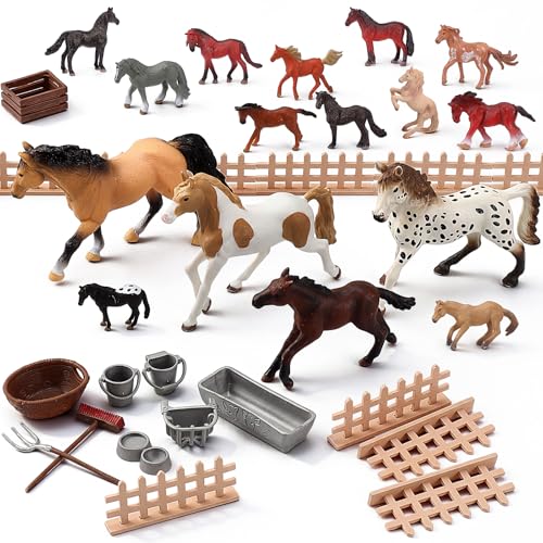 Gerrii Realistic Horse Figurines Set