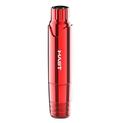 Rotary Tattoo Machine, Mast P10 Microblading Pen Machine, Permanent Makeup Eyebrow Lips Eyeliner and More Red
