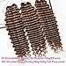 BLG Invisible Deep Wave Human Crochet Hair 4/27/30 Mix Color Pre-Separated Feather Crochet Human Hair for Women 18Inch 60g 1 Pack Crochet Extensions Real Human Hair Micro Link Crochet Hair Bundles