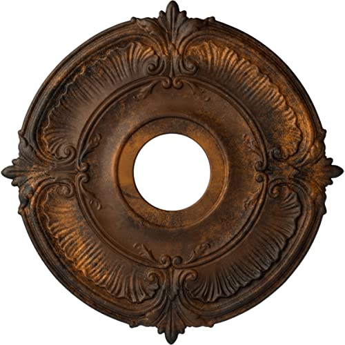 Image of Ekena Millwork CM18ATRUSDecorative Ceiling Medallions Modeled After Original Historical Patterns & Designs, Rust