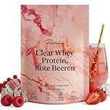 Clear Whey Protein Pulver | 22g Protein pro Portion | 0g Fett | Low Carb Whey Protein Shake | Erfrischender Juice-Style Drink | 300g, 12 Portionen | Rote Beeren