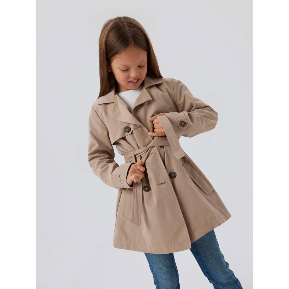 NAME IT Girl's Nkfmadelin Trench Coat Noos
