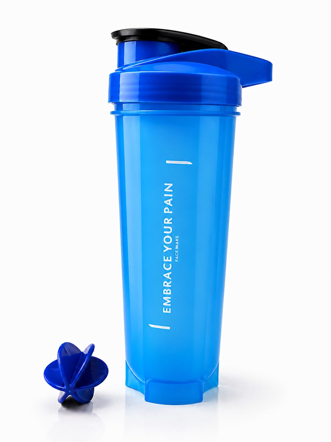 Premium Protein Shaker Bottle 700ml with Mixing Ball & Leakproof Flip Cap | Gym Water Bottle for Men & Women | BPA Free Sports Blender Bottle for Whey Protein, Juice & Fitness Use. (BLUE)-image-39