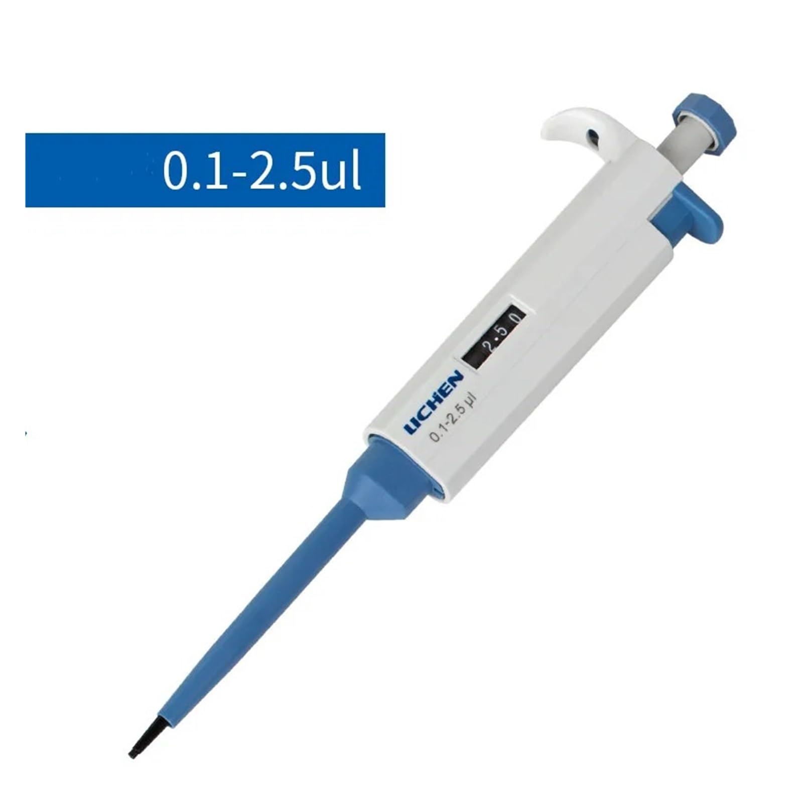 Pipeta, Equipo de laboratorio Pipeta monocanal de plástico Micropipeta monocanal ajustable(0.1-25ul)