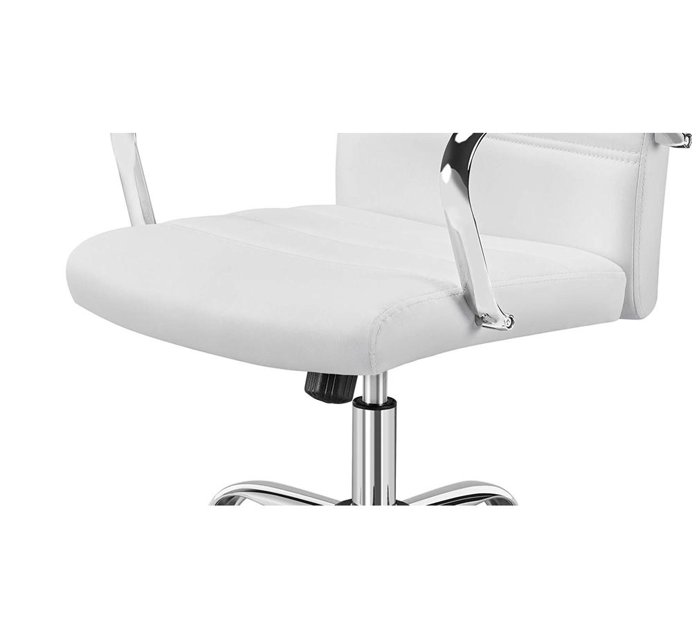 Amazon.com: Yaheetech Office Desk Chair Mid-Back Leather Computer