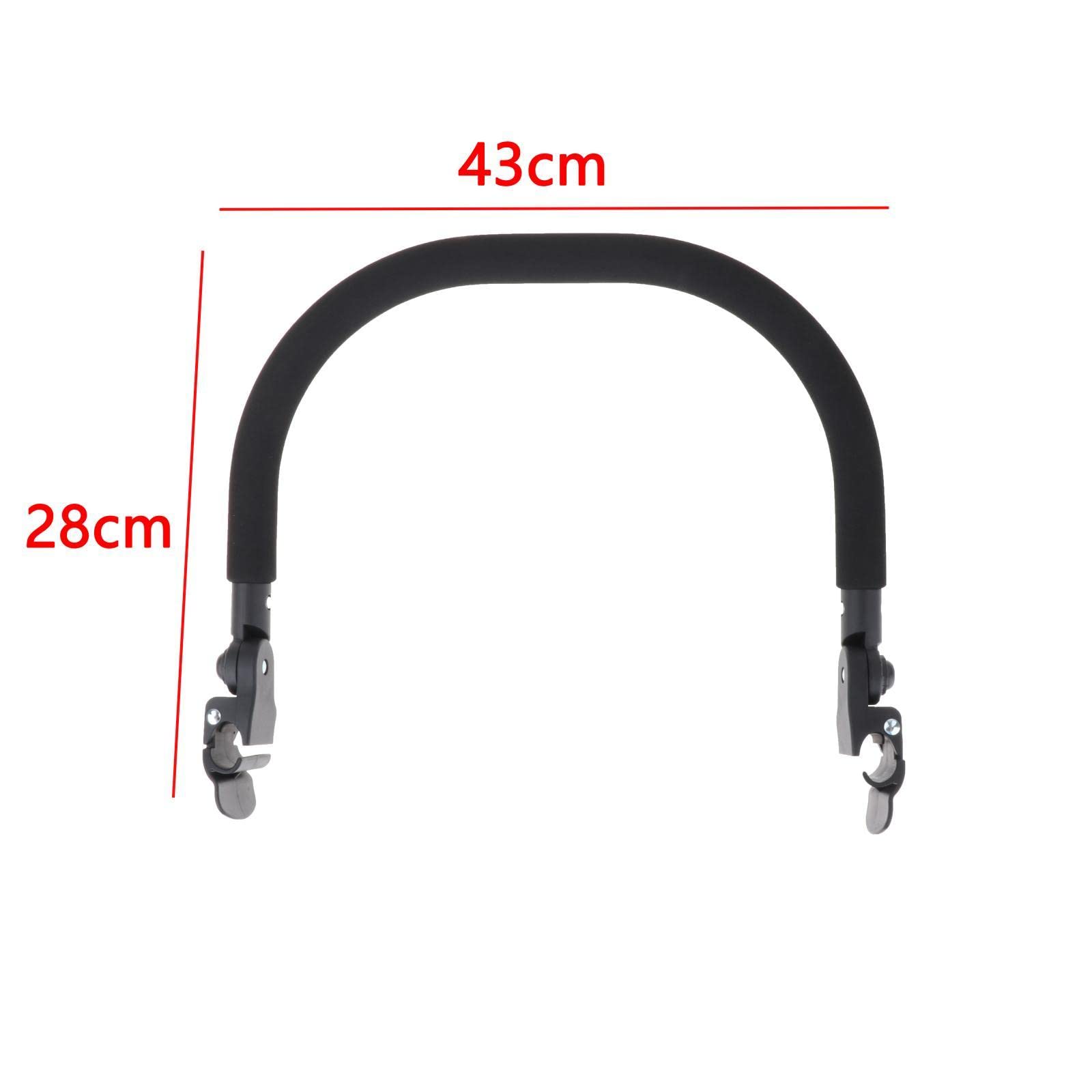 Milageto Reposabrazos universal para cochecito de bebé, barra de parachoques, manillar, accesorios para cochecito de bebé, EVA esmerilado