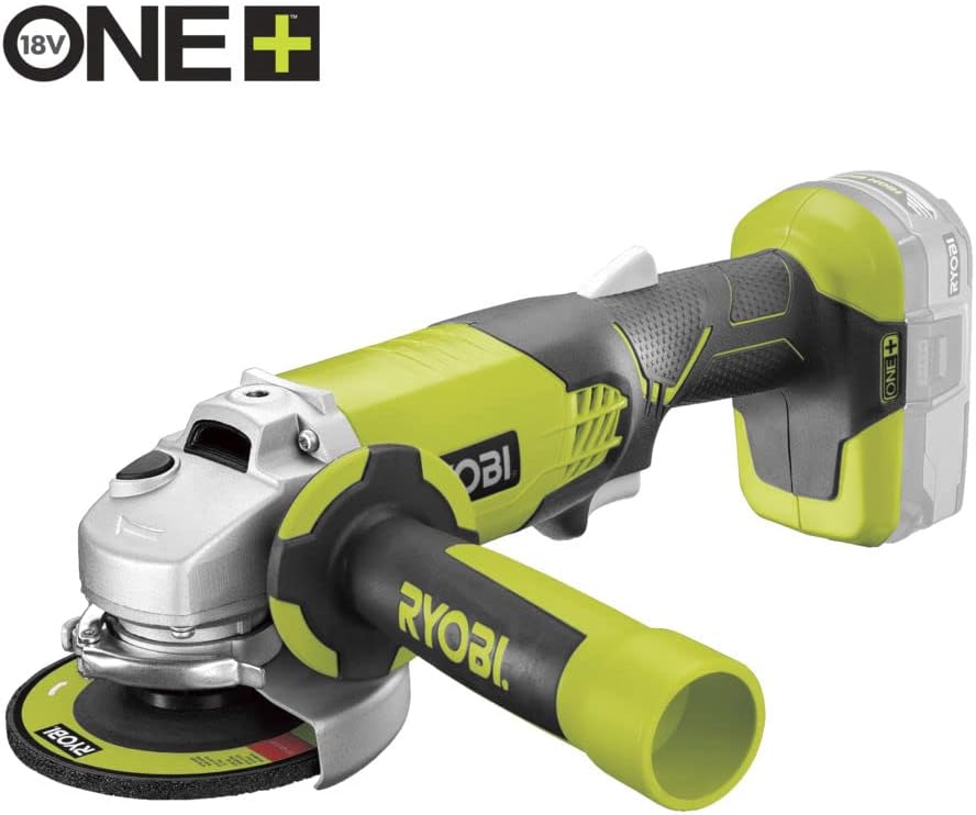 Ryobi - Angle grinder 18V diam. 115 mm - 7,500 rpm - auxiliary handle - 1 lithium battery + 5.0 Ah - fast charger 2.0 A - Delivered in a carry bag with 1 grinding disc - R18AG-150GZL