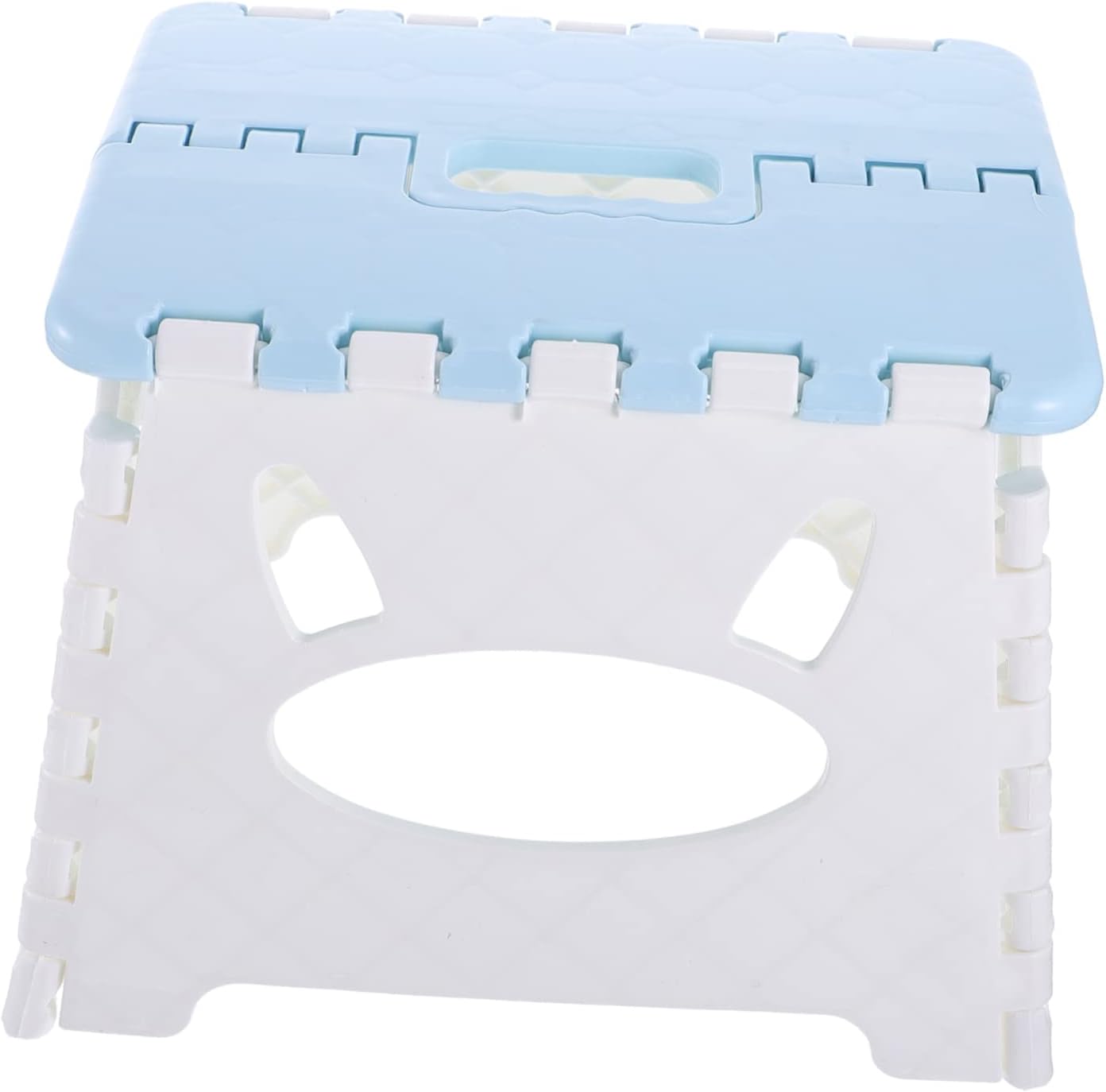Portable Plastic Folding Stool Step Stool with Sturdy Wear Resistant Design Compact Lightweight for Kitchen Outdoor Camping Fishing Easy to Carry and Store Blue