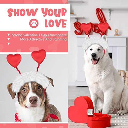 2 piezas diadema de corazón para perro talla M y L miniatura 4