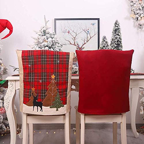 2/4 stks Kerst Stoelhoezen Decor, Keuken Eetkamerstoel Kussenovertrekken Sets, Kerstboom Eetkamerstoel Sets Stoel… - Afbeelding 4