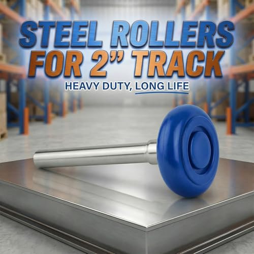 10 Pack 7" Stem Blue 2" Nylon Garage Door Roller with Protective Sealed-Cap(Dustproof), Ultra Quiet & Long-Lasting, Commercial High Load Capacity, Double Sealed Bearings by Mindoub - Image 5