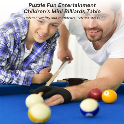 Portable Pool Table, Billiards Tables for Family Game Room Kids Adults, Includes Full Set of Billiard Balls, Cues, Chalk & Brush – Bild 6