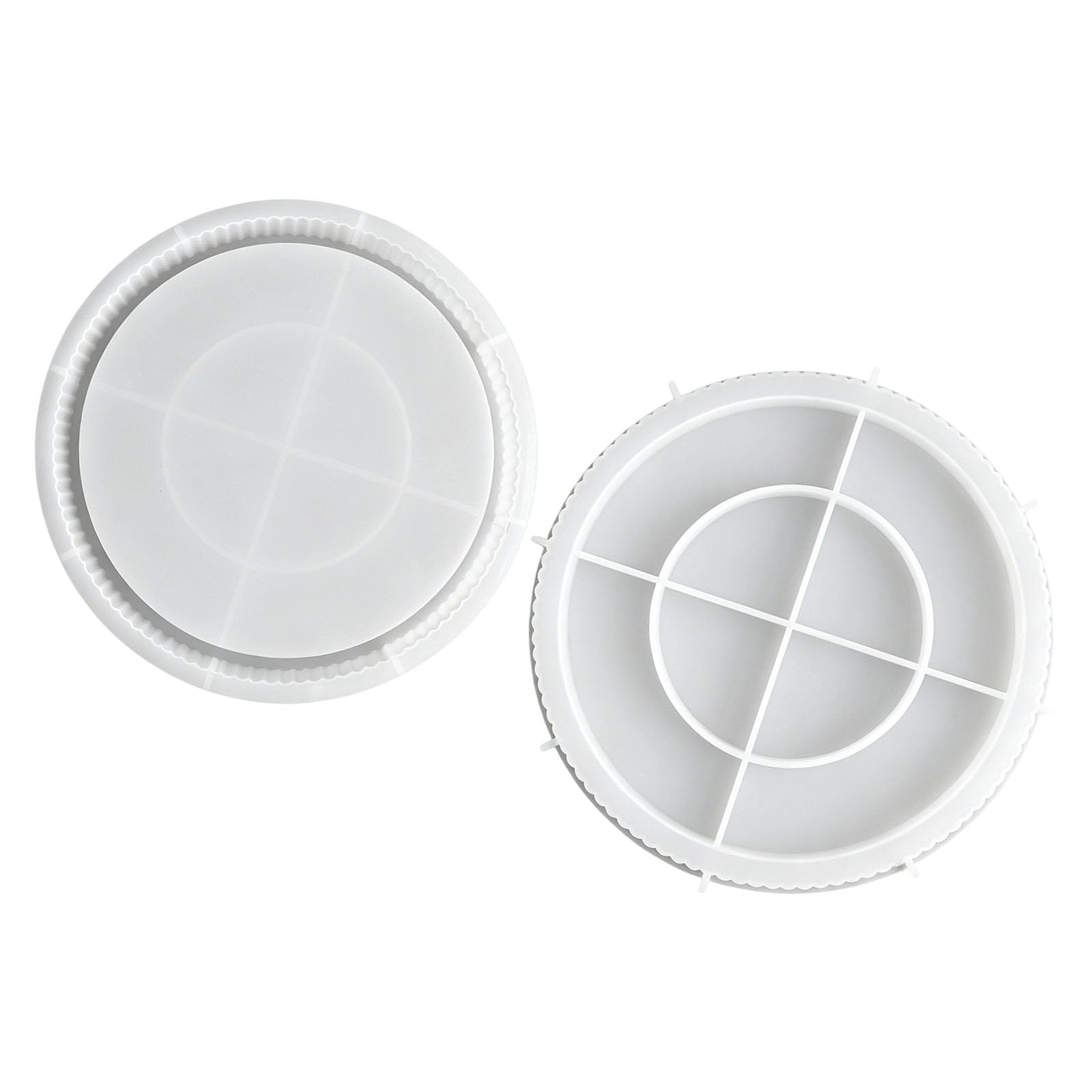 Elnwnnkc Pliable Round Form for Tray Casting, Silicone Shape for Trinket Tray, Resin Projects, and Decor Making Round Silicone Mold Resin Mold Trinket Casting Decor Pliable Form