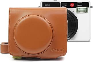 EANDE Vintage PU Leather Case Bag for Leica Sofort Camera Durable (Color : Brown)