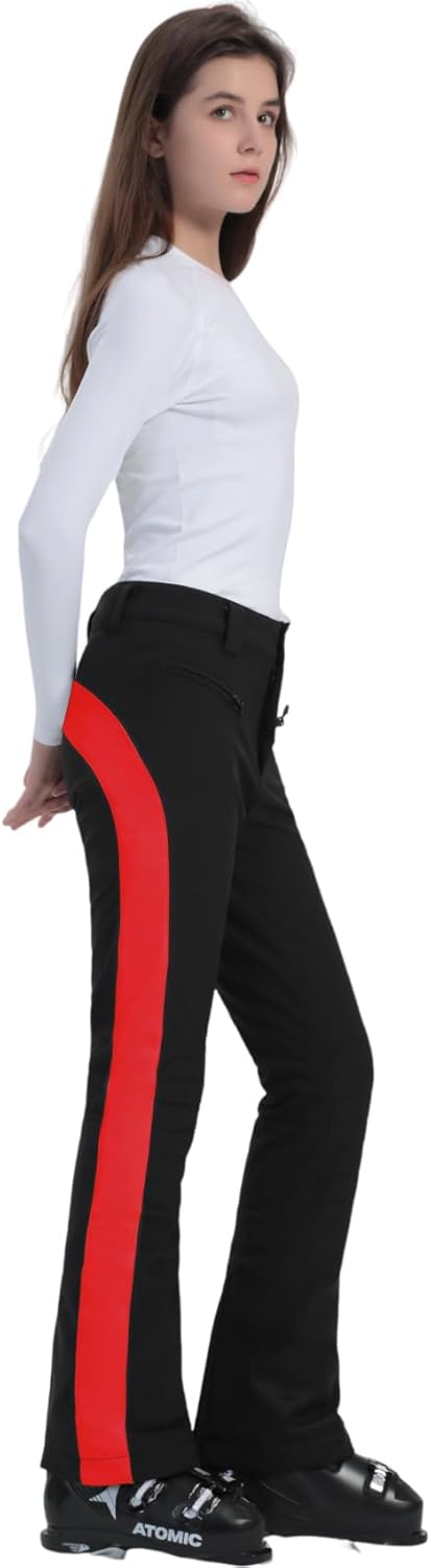 GSOU SNOW Womens Ski Pants Slim Snow Flared Snowboarding Insulated Waterproof Windproof Winter Outdoor Hiking Warm - Image 2
