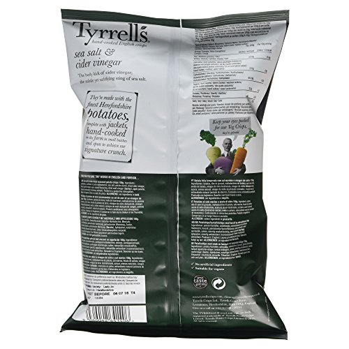 Tyrrells Sea Salt & Cider Vinegar, slow-cooked crisps, 150