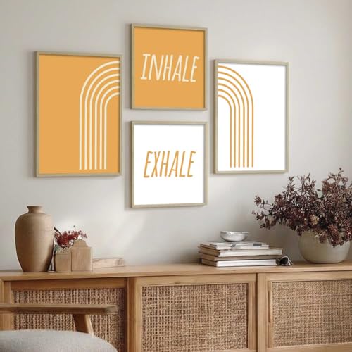 Image of Kalit Kala Decor Paintings for wall decoration with frame | Leaf Nature Paintings for living room, bedroom | Set of 4 (Art 2, Big (13x17 or 13x13))