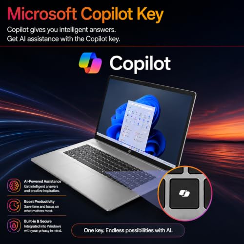 Image of HP 17.3 inch FHD Business Laptop, Intel Core 13th Gen i7-1355U (10 Cores, 12 Threads, up to 5.0GHz), 16GB RAM, 1TB SSD, Wi-Fi 6, HDMI, Fast Charge, True Vision Built-in Camera, Windows 11