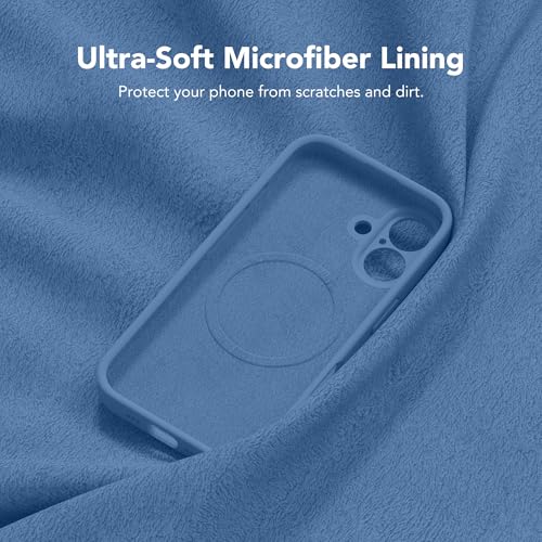 Image of Magnetic for iPhone 16 Plus Case, Compatible with MagSafe, [Full Camera Protection][Screen Protector] Silicone Shockproof Protective Phone Case for iPhone 16 Plus 6.7 inch, Lake Blue