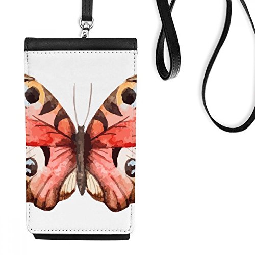Rose papillon rose en huile peinture bourse pour protéger votre mobile