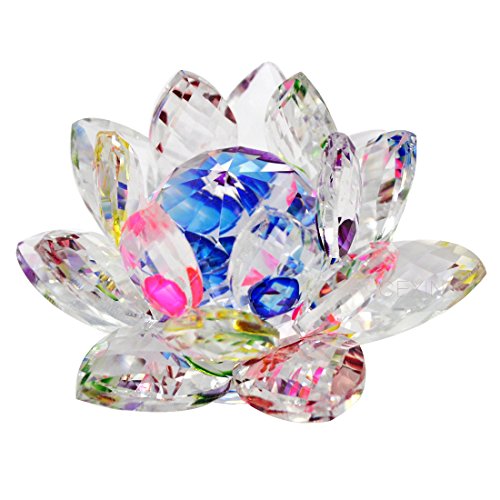 Feng Shui de cristal de flor de loto 8,13 cm incluye + Mxsabrina rojo Pulsera cuerdas SKU: X9013 Cover