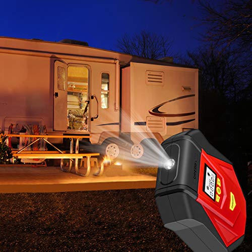 Air Compressor Tire Inflator,Portable Air Compressor 12V DC, Auto Tire Pump with Digital Pressure Gauge,LED Light, Long Cable , Auto Shut Off for Car Tires,Float Swimming Pool, Bicycle, Motorcycle