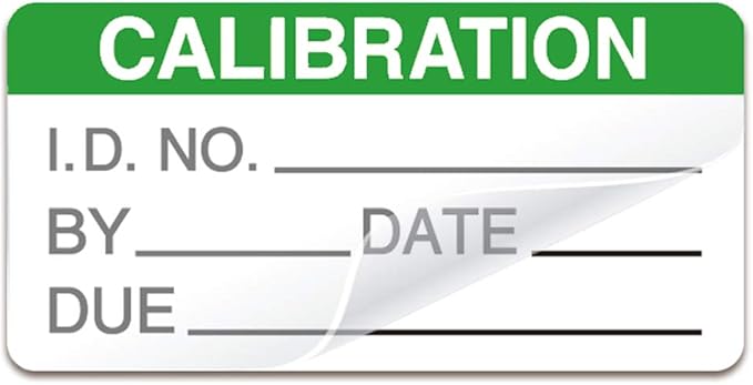 Self Laminating Calibration Labels 2 X 1 Inches - Write-on Calibration Stickers with Cover for for NIST Calibration, ISO-900 Calibration 128 Labels