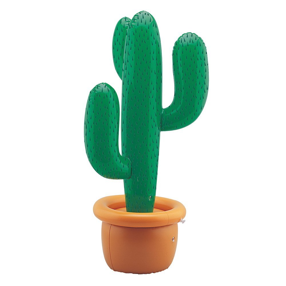 2 X Henbrandt Inflatable Cactus with Potted Base - (86cm) - Single