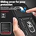 for Google Pixel 9A Case with Slide Camera Cover HD Screen Protector [Military Grade 16ft. Drop Tested] Magnetic Ring Holder Kickstand Protective Phone Case for Google Pixel 9A 2025, Black