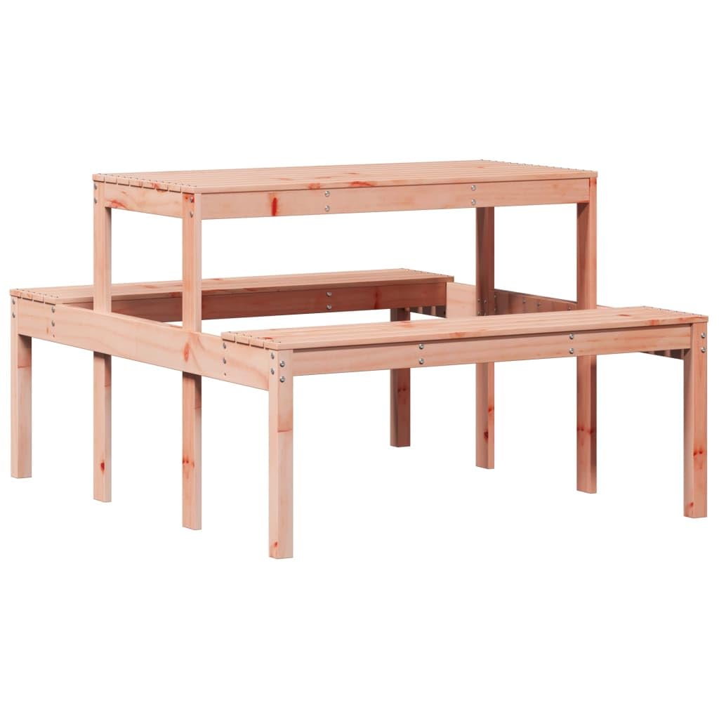 Gecheer Mesa de Picnic,Mesa Jardin Exterior,Mesa Comedor,Comedor Jardin,Mesas auxiliares de Patio,Mesa de pícnic Madera Maciza Douglas 110x134x75 cm