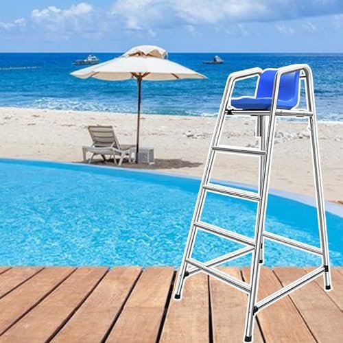 Lifeguard Chair Lifeguarding Sports Refereeing Stable Base with Narrowing Corners Armless Comfortable Seat Outdoor Use Life Guard Chair,Lifeguard Observation Chair for Swimming Pools and Wat