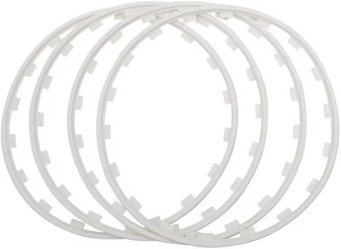 SSCOR 4PCS Wheel Rim Protector Set for Ford Bronco Expedition Ranger,ABS Anti-Collision Edge Trim,Alloy Wheels Scratch-Resistant Tyre Guard,A/white-21 inches