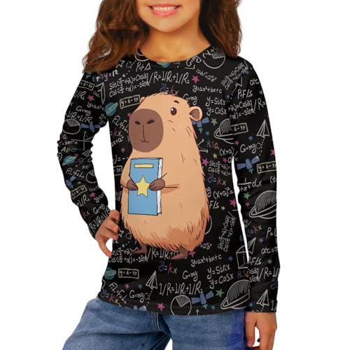 Image of Kids Long Sleeve Shirts for Girls 3-16 Year Old Cute Clothes for Teen Girls Casual Workout Tops